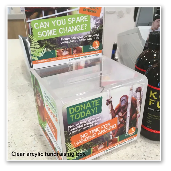 Promotion & Donation Boxes service by EXP Plastics — custom plastic fabrication on the Gold Coast